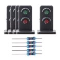 thumbnail image 2 of 5pcs 1:87 Traffic Light Ornament Table Railway Model Scenes Accessories 5Pcs 2 Lights Signal Lamps, 2 of 8
