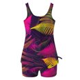 thumbnail image 4 of UPPADA Two Piece Tankini Swimsuits for Women High Waisted 2 Piece Bathing Suits Floral Print Tankini Set Tummy Control Modest Swimwear for Holiday Swim Suits with Shorts Multicolor,S, 4 of 6