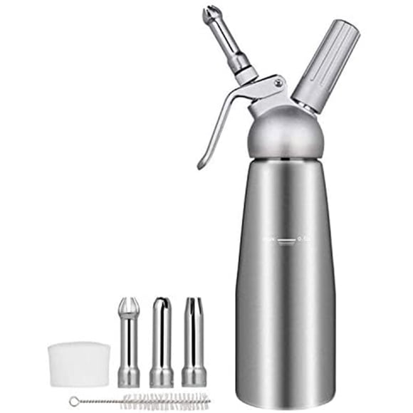 500ml cream dispenser stainless steel whipped cream maker whipped cream with aluminum body + 3 stainless steel nozzles