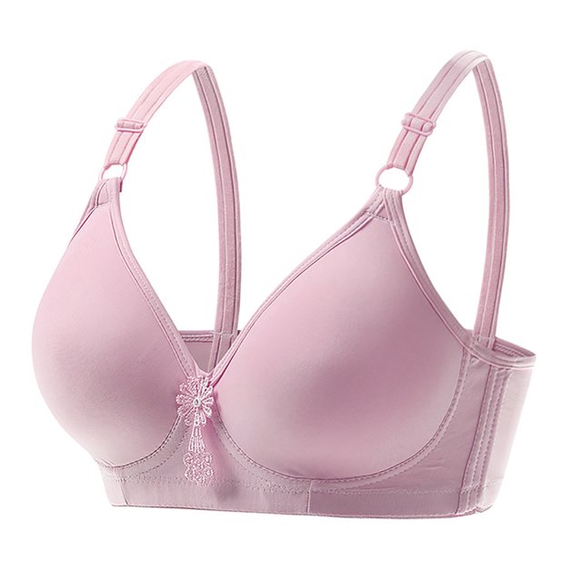XZNGL Womans Embroidered Glossy Comfortable Breathable Bra Underwear No Rims