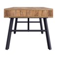 thumbnail image 2 of Table basse d'intérieur CorLiving Auston en bois d'ingénierie et acier avec 1 tiroir et compartiment, marron, 2 of 9