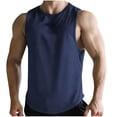 thumbnail image 2 of Quick Drying Muscle Shirts for Men,Summer Regular Fit Racerback Workout Tank Tops,Sleeveless Athletic Crewneck Top, 2 of 6