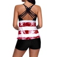 thumbnail image 4 of Plus Size American flag Crisscross Back Boyshort Two Piece Swimsuit, 4 of 6