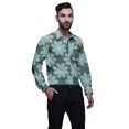 thumbnail image 4 of BESTMAN Chemise Décontractée Imprimée pour Hommes Coupe Ajustée à Boutons Manches Longues, 4 of 5