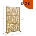 thumbnail image 2 of 72" H x 47" W Freestanding Metal Privacy Screen - Rustproof Weather-Resistant, 0.39" Gap Decorative Fence for Patio & Garden, 2 of 9