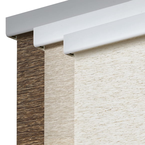 Persilux Free-Stop Cordless Roller Blinds Light Filtering Roller Shades for Windows (Cream 25" W x 72" H) Natural Woven Fabric Th