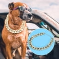 thumbnail image 4 of Dog Gold Choker,Plastic Fashionable Shiny Dog Dog Choker Dog Collar World-Class Design, 4 of 9