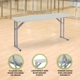 thumbnail image 3 of NPS Table Pliante de Séminaire Robuste 18 Pouces x 60 Pouces, Gris Moucheté, Capacité de 700 lb, 3 of 8