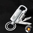 thumbnail image 1 of COFEST Electronic Rechargeable Lighter， Electric Lighter， Transparent Double Lighter LED Power Display Type-C Rechargeable Lighter Outdoor Windproof Silver, 1 of 6
