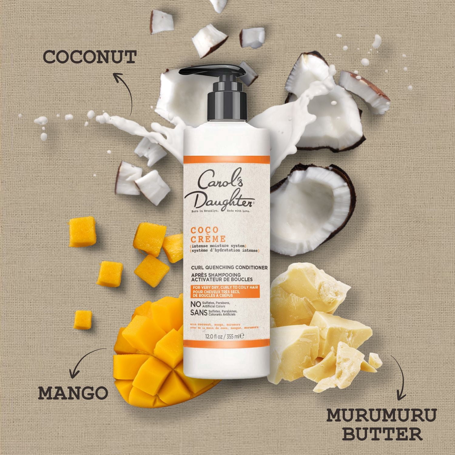 Carol's Daughter Coco Creme Après-shampooing Hydratant à l'huile de noix de coco, 12 fl oz