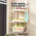 thumbnail image 4 of Suction Cup Kitchen Food Preparation Shelves,3 Tier Food Preparation Tray, Multi Layer No Hole Wall Mounted Vegetable Tray Vegetable Preparation Rack, 4 of 6