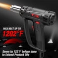 thumbnail image 3 of TOYTEXX 1800W Heat Gun with Adjustable Temperature (122°F–1202°F), 4 Nozzles, Overload Protection, 3 of 5