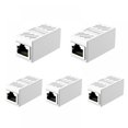 thumbnail image 1 of DEBGFS Ethernet Connectors Rj45 Coupler Ethernet Cable Extender Female To Female Network Coupler Network Female Adapter(Pack Of 5),white, 1 of 8