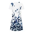 thumbnail image 5 of Robes Maxi d'Été pour Femmes 2023 Décontractées Robe d'Été Bohème à Imprimé à Manches Courtes Robe de Plage Longueur Genou Robe à Manches Courtes en Liquidation, 5 of 5