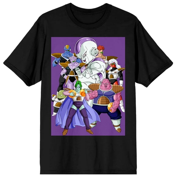 Dragon Ball Z Anime Frieza and Disciples Characters Black Shirt- M