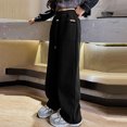 thumbnail image 4 of MIASHUI Girls Sweatpants Boys Drawstring Elastic Active Joggers Straight Leg Trousers,Black,11-12 Years, 4 of 6