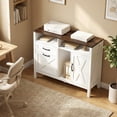 thumbnail image 2 of HOMCOM Classeur Latéral pour Dossiers Format Lettre et A4, Blanc, 2 of 10