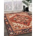 thumbnail image 2 of Ahgly Company Tapis d'Intérieur Carrés Abstraits Safran Rouge Persans, 6 Pieds Carré, 2 of 6