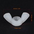 thumbnail image 2 of Unique Bargains M6 Wing Nuts Butterfly Nut Nylon White 15 Pack, 2 of 5