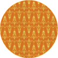 thumbnail image 1 of Ahgly Company Tapis Rond Lavable en Machine Intérieur Transitionnel Orange Rouge Orange, 6 Pieds Rond, 1 of 7