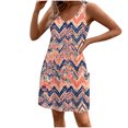 thumbnail image 2 of Ovzne Robes pour Femmes Robe de Plage Mode d'Été pour Femmes Imprimé Poche Sans Manches Robe à Col en V Robe de Printemps Imprimée Liquidation, 2 of 5