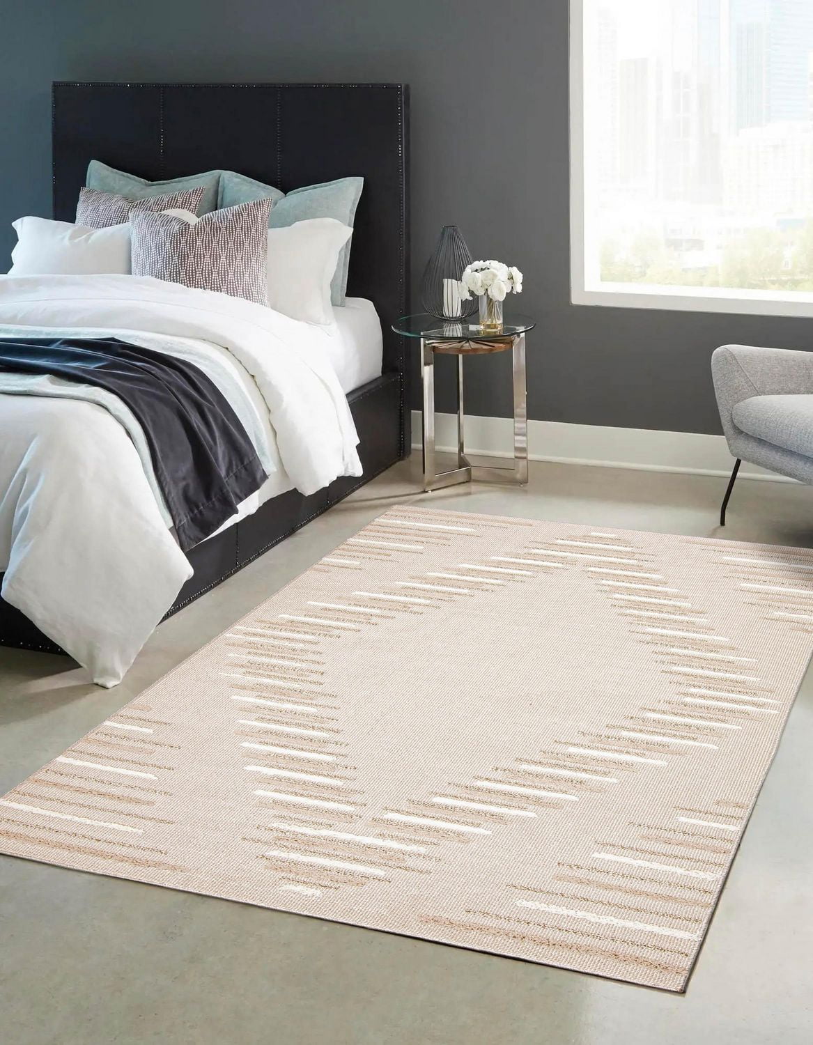 Tapis ECARPET Style Jute pour Chambre à Coucher, Salon