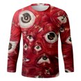 thumbnail image 5 of LUOGENLI T-shirts pour Homme pour Hommes T-shirts pour Hommes Célébration Performance Tour Mode Chemise Décontractée Thème Oeil Imprimé Manches Longues Col Rond T-Shirt T-shirts pour Hommes T-shirts Graphiques TTG Grand Pâques Vin TTTG, 5 of 5