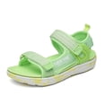 thumbnail image 4 of Liyamei Children's Fashion Solid Color Open Toe Breathable Comfortable Sandals Green 10-10.5 Years, 4 of 5