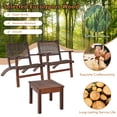 thumbnail image 4 of Gymax 3PCS Rattan Patio Chair & Table Set Outdoor Furniture Set w/ Wooden Frame, 4 of 10