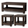 thumbnail image 1 of Maven Lane Paulo Wooden Coffee Table with Set of 2 Side Tables, Weathered Brown, 1 of 12