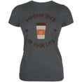 thumbnail image 1 of Halloween Pumpkin Spice Up Your Life Juniors Soft T Shirt, 1 of 1