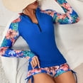 thumbnail image 4 of LSLJS Women Two Piece Rash Guard Long Sleeve Swimsuits UV Swim Shirt Bathing Suit with Boyshort Bottom, 4 of 7