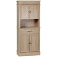 thumbnail image 1 of HOMCOM Kitchen Pantry Storage Cabinet with Open Shelf Adjustable Shelving, 1 of 10