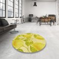 thumbnail image 4 of Ahgly Company Tapis Rond Lavable en Machine Intérieur Transitionnel Marron, 6 Pieds Rond, 4 of 7