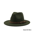 thumbnail image 4 of QualitChoice Woman Fedoras Hat Cap Female Comfortable Breathable Solid Color Winter Caps Green 56-58cm, 4 of 6