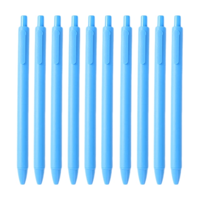 Blue 10 Pack Gel Pens 0.5Mm Fine Point Smooth Writing Pen With Comfort Grip For Office School Note Taking Black Ink Quick Drying Retractable Ballpoint Pens