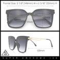 thumbnail image 3 of Womens Luxury Designer Inset Lens Metal Arm Horn Rim Plastic Fashion Sunglasses Blue Marble - Blue, 3 of 7