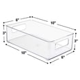 thumbnail image 3 of Sorbus Plastic Storage Bins Stackable Clear Pantry Organizer Box Bin Containers for Organizing Kitchen Fridge, Food, Snack Pantry Cabinet, Fruit, Vegetables, Bathroom Supplies (4-pack), 3 of 7