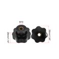 thumbnail image 2 of Uxcell 2 Pcs Star Knob Grip Handles Brass Insert Female Thread Black M10 x 39mm, 2 of 4