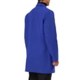 thumbnail image 3 of INSPIRE CHIC Men's Coat Notched Lapel Single Breasted Mid-Weight Long Sleeve Coat 2XL Blue, 3 of 7