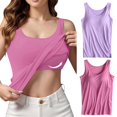 thumbnail image 2 of Camisole en Coton pour Femmes, Camisole Ajustable avec Soutien-Gorge Intégré, Tricot Extensible, 2 of 6