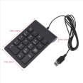 thumbnail image 2 of 4X Mini USB Wired Numeric Keypad Numpad 18 Keys Digital Keyboard for Accounting Teller Laptop Windows Android (Black),4 x Wired Keyboard,black, 2 of 10