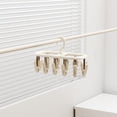 thumbnail image 2 of Bowayaoa Foldable Socks Drying Rack, Multifunctional Clothes Hanger for Underwear, Towels, Gloves, Space Saving Hanging Drying Rack for Dorm, Home Use, Rotatable Hook, 2 of 7