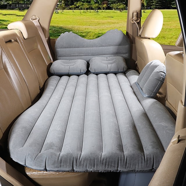 Graflsoa Matelas de Voyage Gonflable Portable avec Oreillers pour le Camping, la Randonnée et les Road Trips - Conception Durable, Résistante à l'Eau et Ergonomique (Gris)