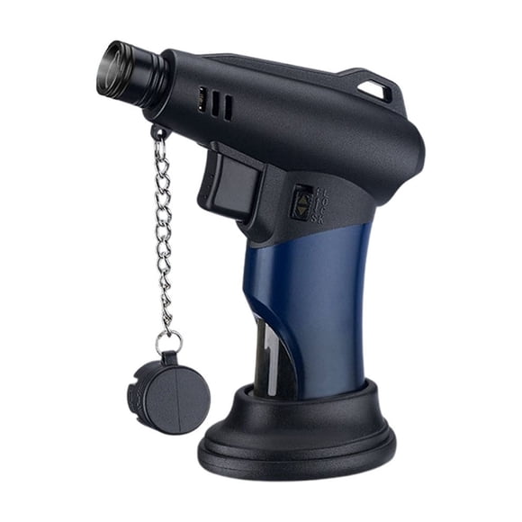 Refillable Butane Torch Lighter Kitchen Cooking Lighter With Safety Lock Adjustable Flame For Camping BBQ Candles Outdoor Use Electronic Ignition Pocket Lighter Practical Tool