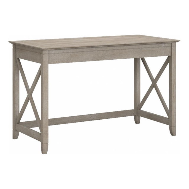 Bush Furniture Key West 48W Writing Desk in Washed Gray