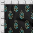 thumbnail image 1 of oneOone Polyester Lycra Fabric Leaves & Floral Block Printed Fabric 1 Yard 56 Inch Wide, 1 of 6