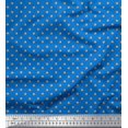 thumbnail image 1 of Soimoi Tissu Viscose Georgette Bleu Imprimé de Biscuits au Mètre 42 Pouces de Large, 1 of 5