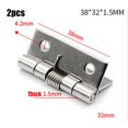 thumbnail image 1 of MYG for Stainless Steel Self-Closing Spring Door Hinges 2-Pack, Heavy Duty Hardware for Cabinets Boxes Instrument Cases, 1.5 Inch Options, Silver Brushed Finish, 1 of 10