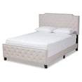 thumbnail image 1 of Baxton Studio Transitional Wood King Size Beige Button Tufted Panel Bed, 1 of 10
